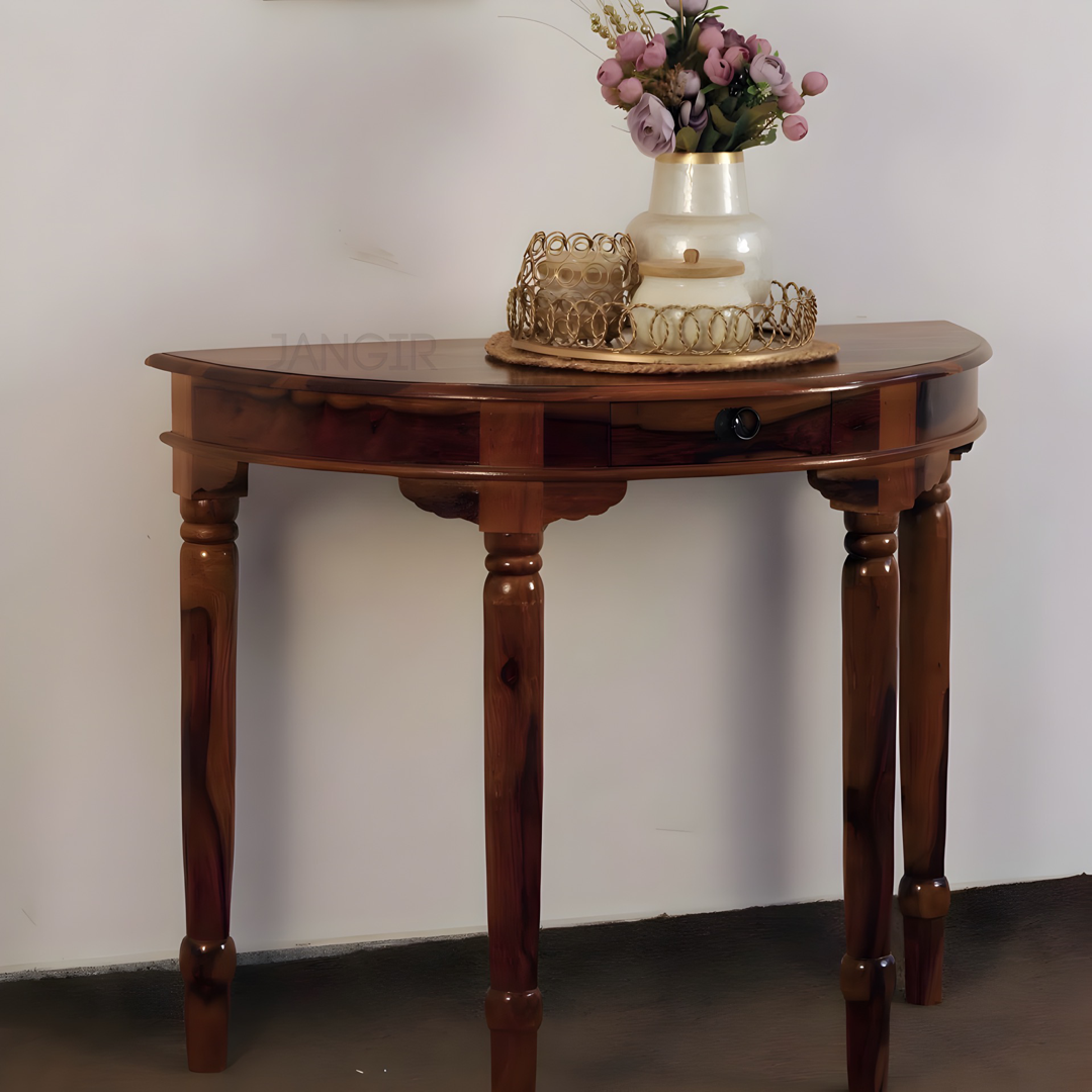 Enhance your foyer with our exquisite sheesham wood Antique Solid Wood Console Table near you in Bangalore, perfect for your living room. Buy today !