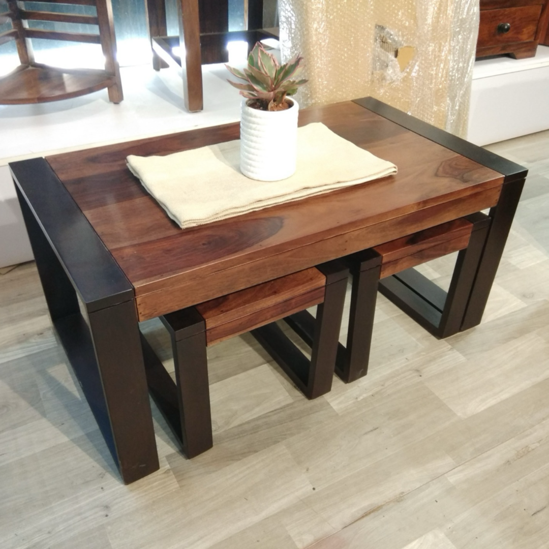 Elevate your living space with our Customised Coffee Table, crafted from premium Sheesham wood.  Buy custom made teapoy & center table near you in Bangalore.