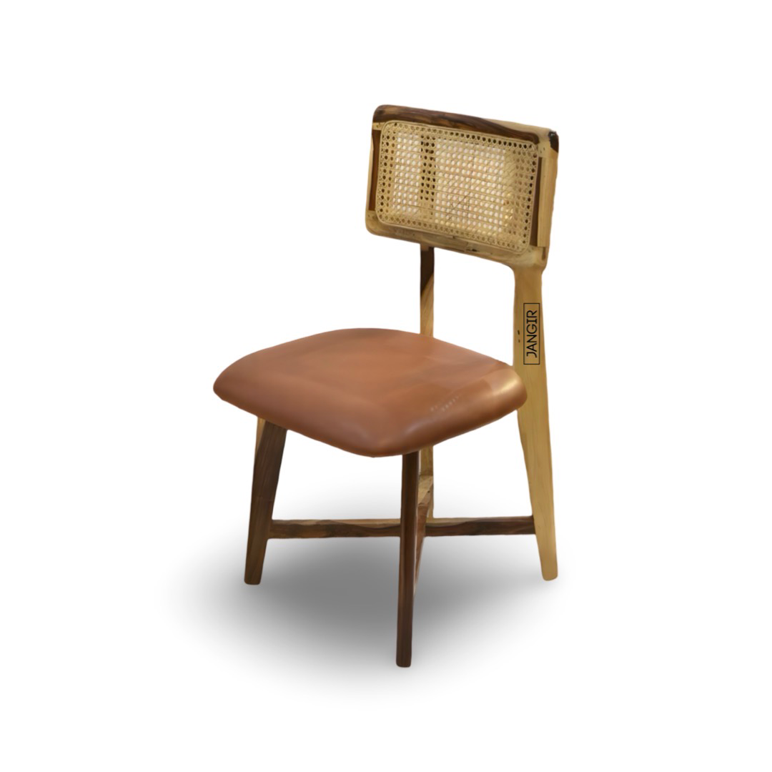 Transform your dining room with Retro Solid Wood Cane Dining Chair, made from Sheesham wood. Shop stylish & comfortable cane dining chair near you in Bangalore!