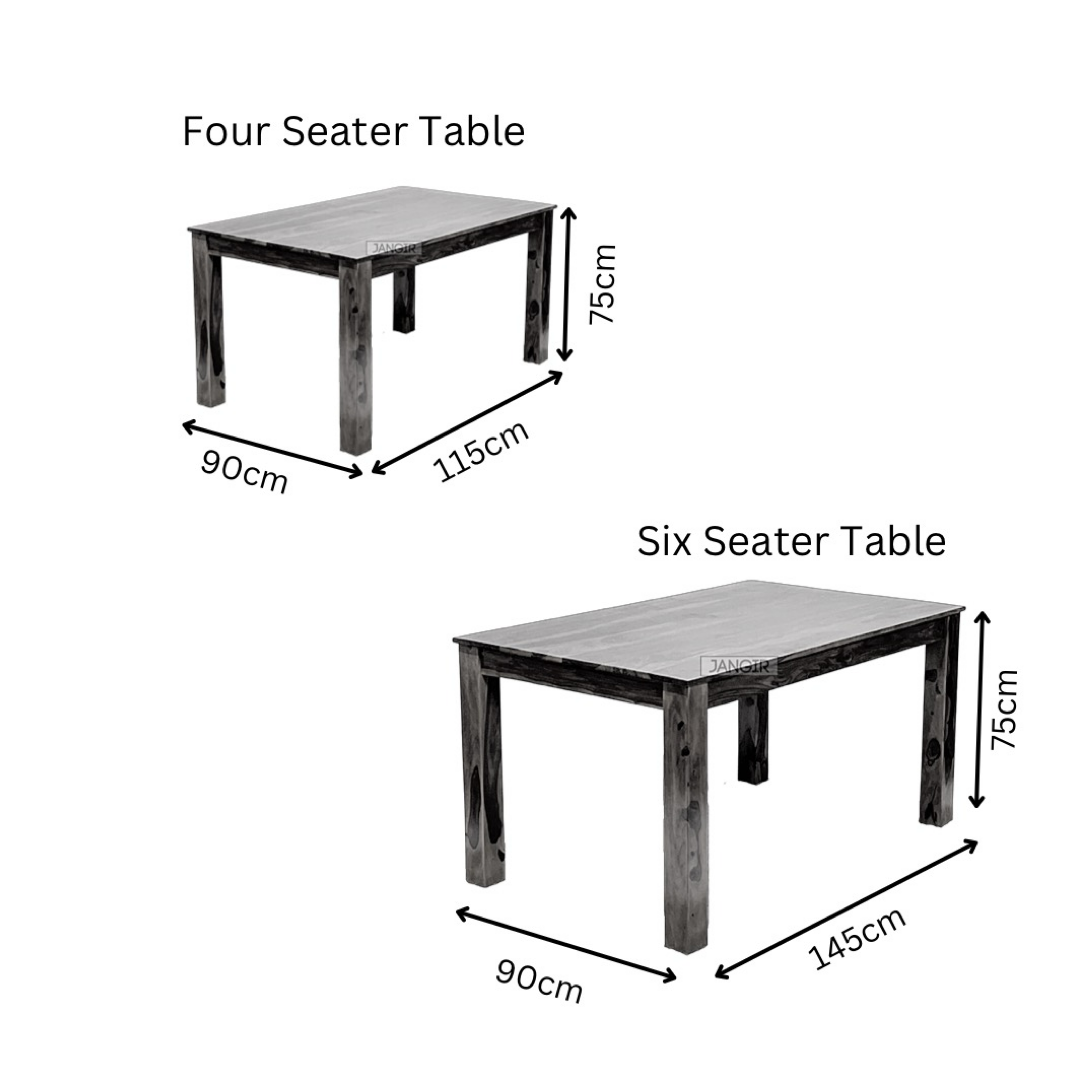 Enhance your dining area with our Sheesham wood made Round Edges Dining Table, Buy smooth round edges six & four seater dining table near you in Bangalore