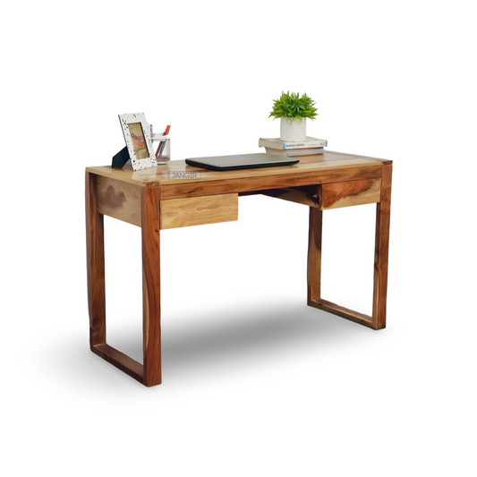 Enhance your workspace with the Asiana Solid Wood Study Table, made from Sheesham wood with drawers. Buy Computer Table online or near you in Bangalore today!