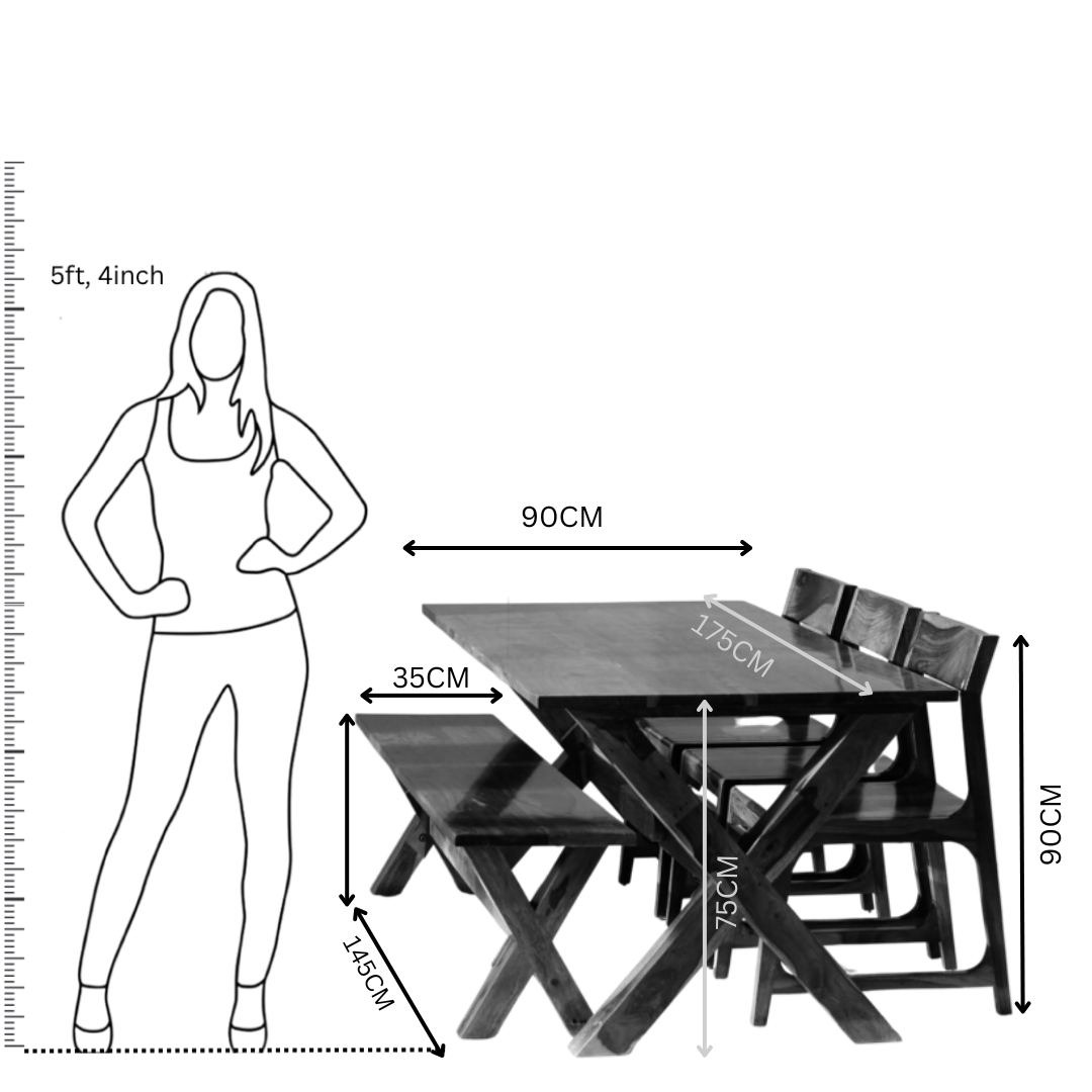3d Wooden Dining Table Set CAD Drawing | Wooden dining table set, Dining  table setting, Wooden dining tables